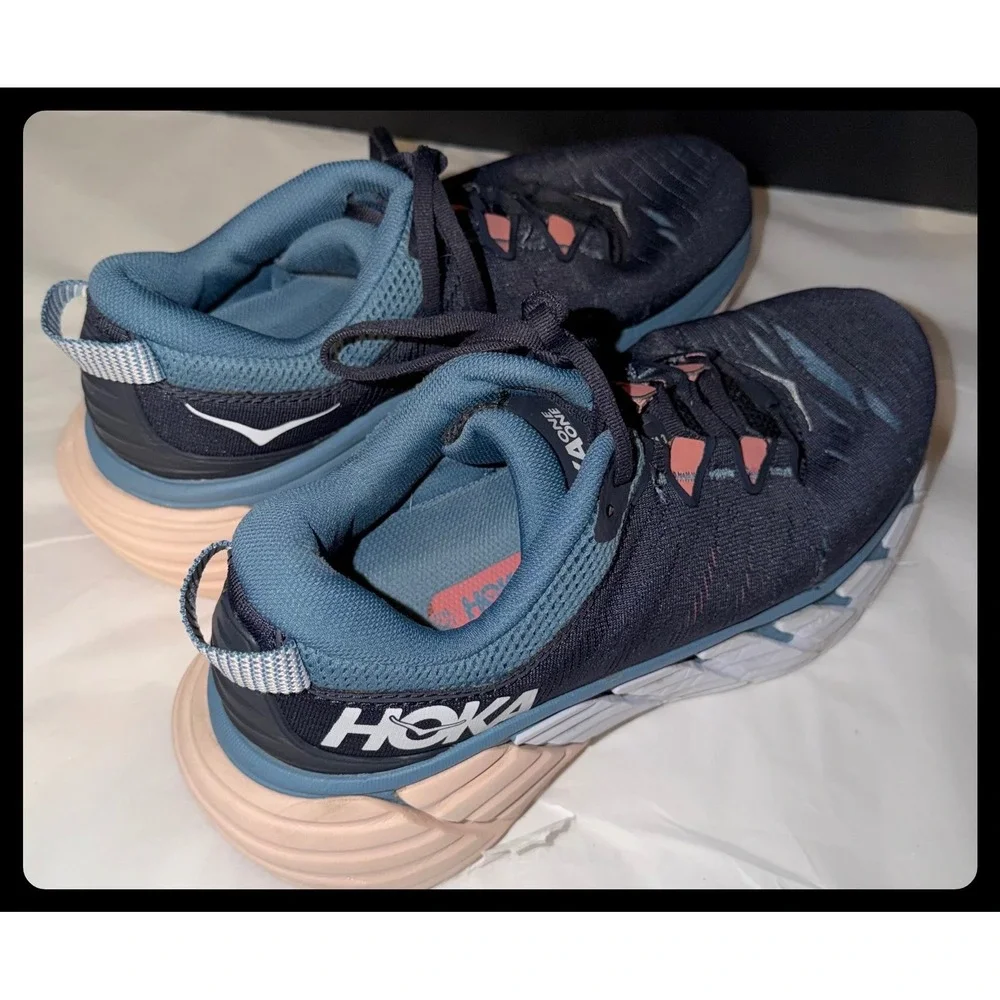 Hoka Gaviota 3 Women 8 Blue Pink Stability Running Shoes Sneaker 1113521 OBRS